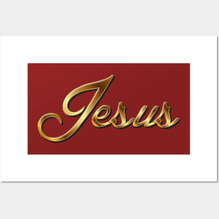 JESUS His name the Word the Son bible quote Jesus God - worship witness - Christian design Posters and Art